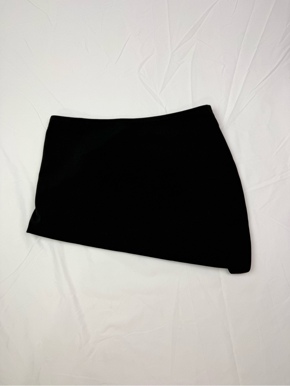 Women's Black Asymmetrical Mini Skirt